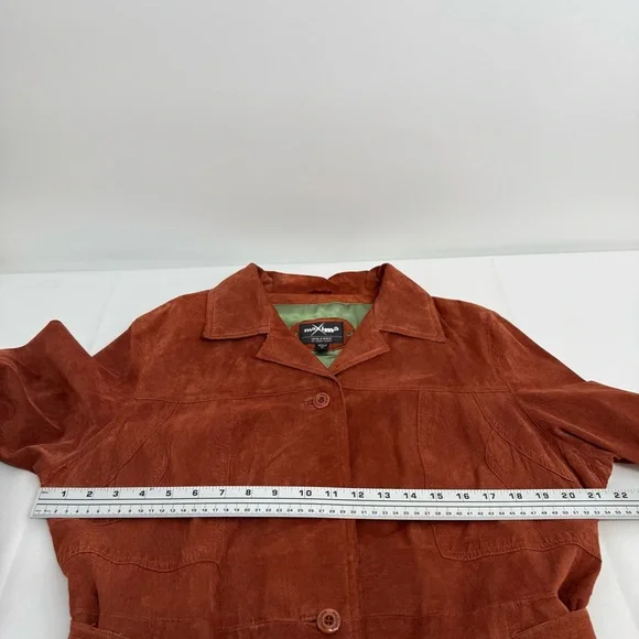 Vintage Maxima Wilsons Women’s XL Suede Leather  Jacket Belted - Picture 4 of 11